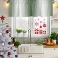 thumbnail image 6 of Sage Green White Ombre Valances for Windows, Decorative Rod Pocket Window Valance Curtains, Minimalist Gradient Farmhouse Short Curtain Drapes for Kitchen/Living Room, 2 Panels, 54" W x 18" L, 6 of 8