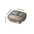 thumbnail image 3 of EGNMCR Stainless Steel Food Storage Container Three Or Four Compartments Odor Proof With Lid And Compartments Suitable For Lunch Boxes And Snack Containers Stainless steel Lunch boxs, 3 of 6