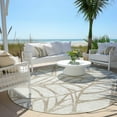 thumbnail image 6 of Addison Rugs Chantille Indoor/Outdoor Transitional Floral Beige Washable Round Rug, 8' x 8', 6 of 6