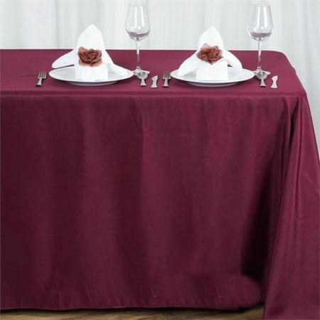 

BalsaCircle Christmas Holidays 6 Pieces 90 x 156 Burgundy Rectangle Polyester Tablecloths Linen