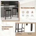 thumbnail image 5 of Costway Set of 2 Bar Stools Counter Height Chairs w/ PU Leather Seat Espresso, 5 of 9