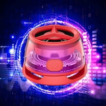 Hwkond Bluetooth Speaker Magnetic Game Bluetooth Mini Stereo Outdoor Subwoofer Convenient RGB Lighting Transparent On Clearance