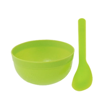 Unique Bargains Lady Smooth Stick Mask Mixing Cosmetic Bowl Set Green
