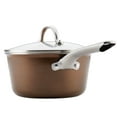 thumbnail image 5 of Ayesha Home Collection Porcelain Enamel Nonstick Covered Saucepan, 3-Quart, Brown Sugar, 5 of 10