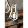 thumbnail image 2 of Mercana Brillion Small Rustic Wood/Metal  Brown Table Candle Holder, 2 of 10