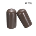 thumbnail image 2 of 20pcs Rubber End Caps 12mm ID Vinyl Round Tube Bolt Cap Cover Screw Thread Protector Brown, 2 of 5