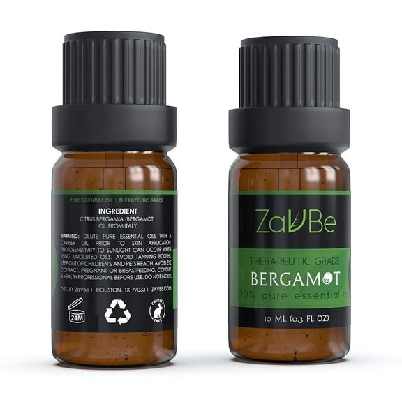MABUA Bergamot Essential Oil (Citrus berginea) 100% Pure, Natural, Therapeutic Grade 10 mL (1/3 oz)