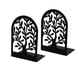 thumbnail image 2 of Soportes de metal para libros en estantes, tope decorativo en forma de árbol para libros pesados, negro, paquete de 2, 2 of 6