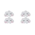 thumbnail image 2 of Guardoinrt 2pcs Cute Smiling Clouds For Decorative Wall Stickers Cloud Wall Boards ABS 3d Wall Board Easy To Install type 2 2Set, 2 of 6