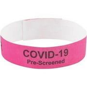 Advantus  Prescreened Tyvek Wristbands Pink - Pack of 500