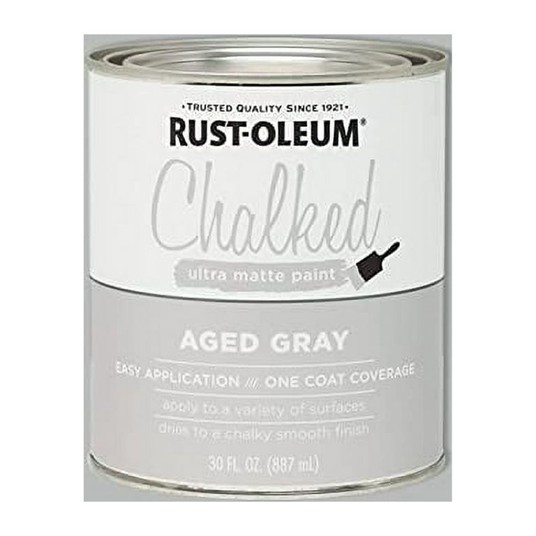 Rust-Oleum 285143 Chalked Ultra Matte Paint, 30 oz, Aged Gray