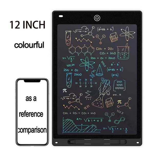 12Inch LCD Writing Tablet Electronic Digital Writing Colorful Screen Doodle Board Handwriting Paper Drawing Tablet Gift For Kids And Adults At Home School And Office