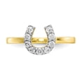 thumbnail image 5 of 10K Yellow Gold Ring Band Themed Cubic Zirconia CZ White, Size 8, 5 of 5