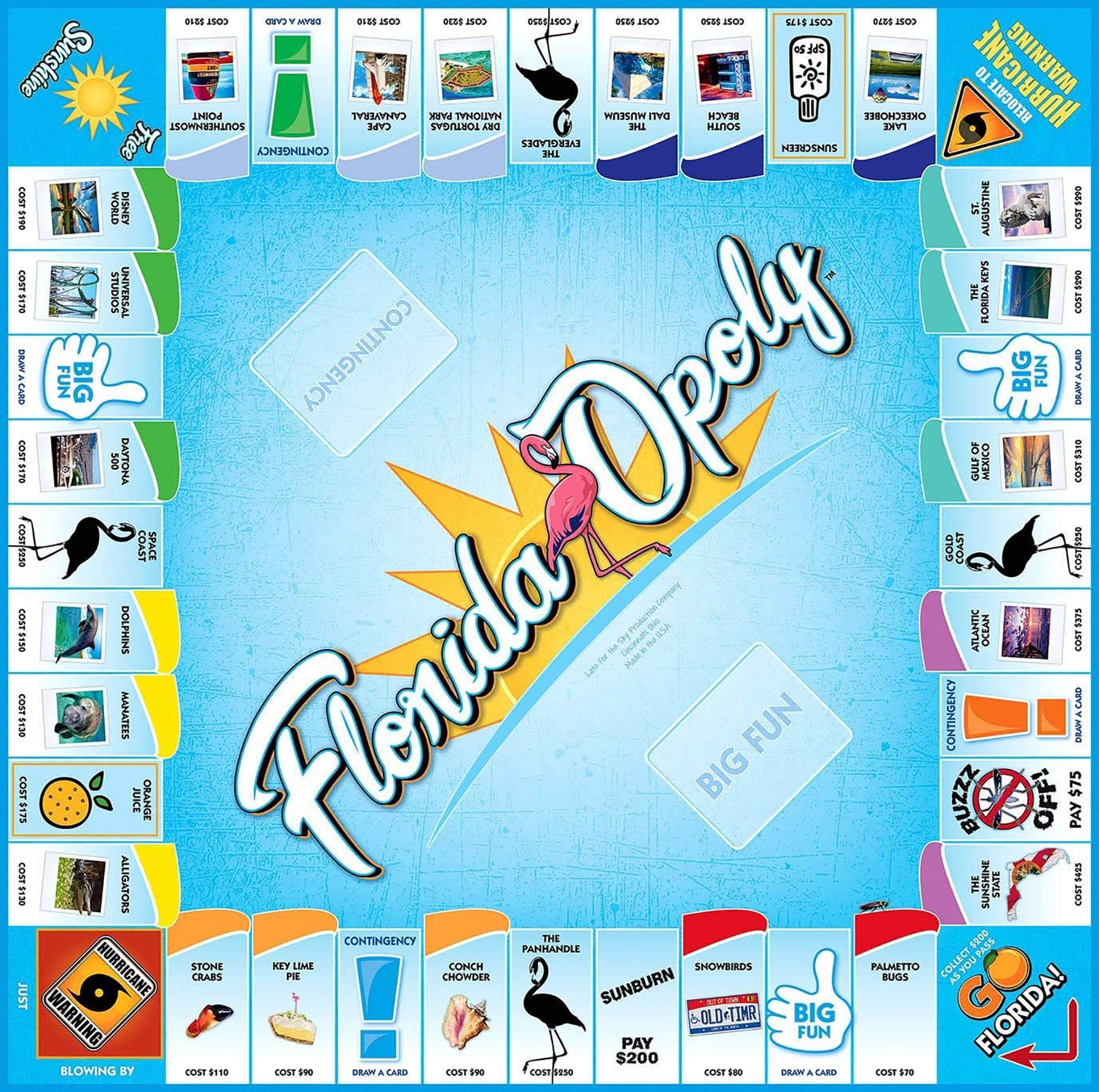 Late For The Sky FLORIDA-OPOLY Board Game