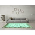 thumbnail image 3 of Ahgly Company Indoor Square Oriental Turquoise Blue Traditional Area Rugs, 8' Square, 3 of 4