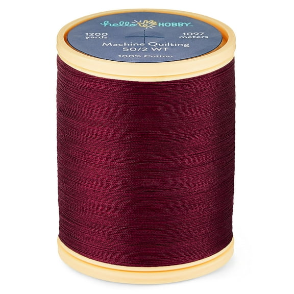 Hello Hobby Rumba Red 100% Pima Cotton Quilting Thread, 50/2 WT, 1200 Yards
