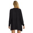 thumbnail image 4 of JWD Women's Cardigan Lightweight Open Front Cardigan Sheer Long Sleeve Button Down Loose Knited Cardigan Black XX-Large, 4 of 6
