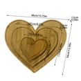 thumbnail image 2 of Heart Shaped Cutting Board Wood Serving Tray for Cheese and Meat Handmade Kitchen Platter for Indoor Use 3PCS, 2 of 6