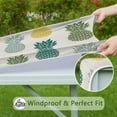 thumbnail image 6 of Tablecloth Pineapple and Floral Pattern Hawaiian Summer Yellow Tropical Fruit Print Aesthetic Dining Decor, 6 of 6