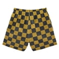 thumbnail image 2 of Black and Yellow Plaids with Texture Swim Trunks Board Shorts Beach Pants Bathing Bottoms S, 2 of 8