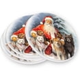 thumbnail image 3 of Watercolor Santa Claus Coasters Absorbent Moisture Non-Slip Drink Coaster Ceramic Stone with Cork Base Desktop Protection Prevent Furniture Damage 4PCS Home Decor, 3 of 6