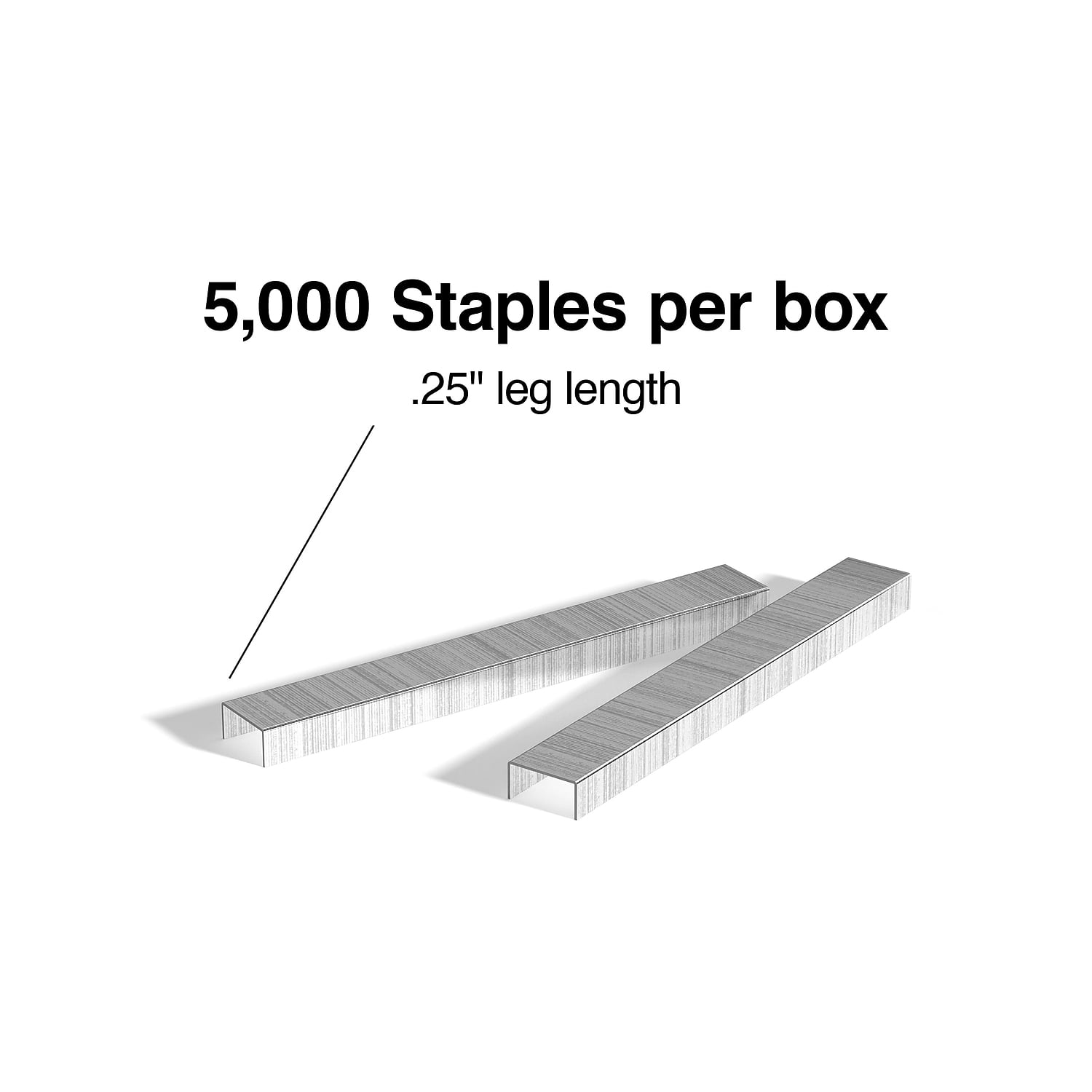 TRU RED Standard Staples 1/4' Leg Length 5000 Staples/Box 2/Pack TR58091