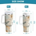 thumbnail image 6 of Yayeee 40oz Stainless Steel Tumbler with Straw and Handle Double-Wall Insulated Travel Water Bottle, Halloween Ghosts, 6 of 8