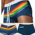 thumbnail image 6 of CENL Men Rainbow Swim Shorts Swimwear Swimming Trunks Underwear Boxer Briefs Pants, 6 of 7