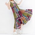 thumbnail image 4 of Sonducket Vestido de mujer con estampado bohemio y largo midi con correa para el hombro Vestidos Verde XXL Sonducket AP002073-08, 4 of 6
