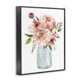 thumbnail image 2 of Stupell Industries Shabby Chic Pink Peony Flowers Jar Arrangement Script Pattern Black Framed Giclee Art, 11 x 14, by Lettered and Lined, 2 of 7