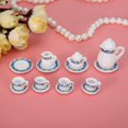thumbnail image 3 of OTVIAP 1:12 Dollhouse Kitchen Miniature 15pcs Porcelain Flower Tea Cup Set Decor Collection, Tea Dollhouse Miniature, Porcelain Tea Miniature, 3 of 7