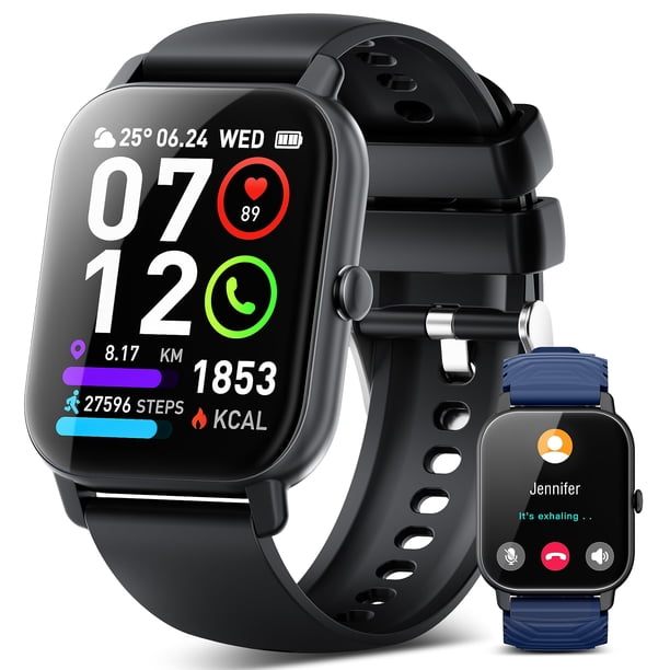 Reloj inteligente Poounur HD de 1,85 pulgadas, monitor de actividad física IP68, Android e iOS