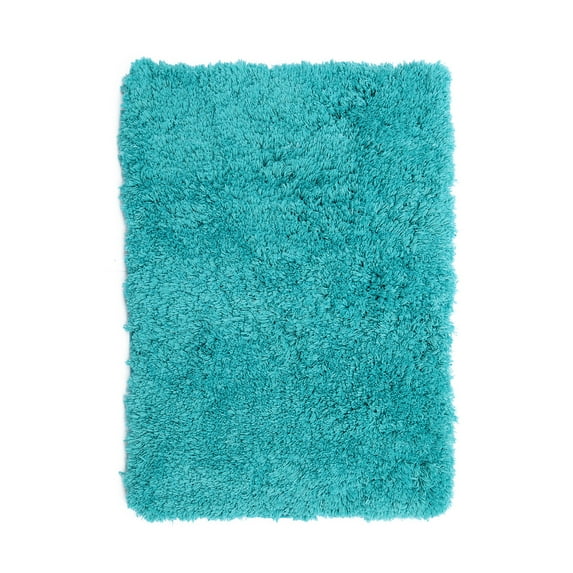 Nestl Super Soft Shaggy Bath Rug, Absorbent Bathroom Rug, 17" x 24", Teal