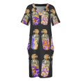 thumbnail image 4 of Doble de todo, por si acaso *Skiving Snax* Vestido holgado con bolsillos, estilo coreano, vestidos largos para mujer, 4 of 7