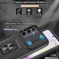 thumbnail image 2 of for Samsung Galaxy A35 5G Case with Slide Camera Cover & Screen Protector (2 PCS), A35 Case Build in 360° Rotating Ring Kickstand, Military Grade Protective Case for Galaxy A35 Phone Cases, Black, 2 of 14