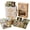 White-WH, variant on MMJ Faux Leather Holy Card Album Organizer with 13 Catholic Double Sided Laminated Pocket Cards Religious Gift Set