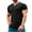 Black, variant on Men's Muscle Slim Henley Shirts Crewneck Longline T-Shirt Gym Workout Athletic Shirt Tees