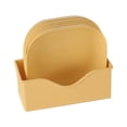 thumbnail image 3 of Set of 5 Plastic Plates With Holder Durable Shatterproof Deep Plates Solid, 3 of 3