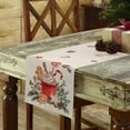thumbnail image 4 of Christmas Table Runner 72 Inches Long, Gingerbread Man Coffee Cappuccino Vintage Kitchen Dining Table Decoration Winter Holiday Table Runner for Home Party Decor 13x72 Inch, 4 of 6