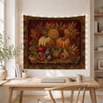 thumbnail image 5 of Pumpkins and Gourds on Autumn Fabric, Cozy Rustic Style for Farmhouse Decor Lovers, Harvest Wall Art, Thanksgiving Hostess Gift, Tapestry Wall Hanging for Kitchen and Entryway, 5 of 7