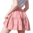 thumbnail image 5 of Khunlpohl Girl's Cotton Skirts Elastic Waisted Pleated Ruffled Hem Summer Casual Comfortable Vacation Skirt, 5 of 7