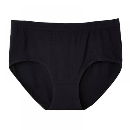 

Pretty Comy Women s Plus Size Hi-Cut Cotton Stretch Bikini Brief Underwear