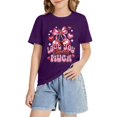 thumbnail image 4 of YunPes Girls Short Sleeve Shirts Kids Crewneck Soft T-Shirts Summer Tees 2‐13 Years Teen Y2k Cherry Printed Shirts Streetwear Dance, 4 of 8
