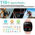thumbnail image 4 of Smart Watch for Women Gift, 1.85-inch Touchsreen Fitness Tracker with 110+ Sports Modes, Bluetooth Call, IP68 Waterproof, Pink, 4 of 7