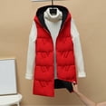 thumbnail image 4 of Chaquetas y abrigos casuales sin mangas y sin capucha para mujer, chaqueta fina de plumón con cuello con capucha y penetración de dos lados, sin mangas, delgada, ligera, con bolsillo y cremallera, abr, 4 of 8