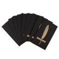 thumbnail image 2 of GUOOL 10pcs Handmade Feather Greeting Thank You Cards Wedding Birthday - Champagne, 2 of 9