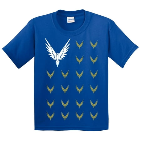 New Way 830 - Youth T-Shirt Maverick Bird Savage Logang Flag XL Royal Blue