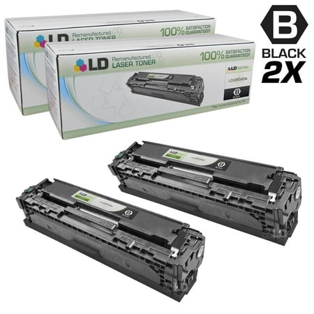 LD ? Remanufactured Replacements for Hewlett Packard CB540A (HP 125A) 2PK Black Laser Toner Cartridges for use in HP Color LaserJet CM1312 MFP, CM1312nfi, CP1215, CP1515n, and CP1518ni Printers