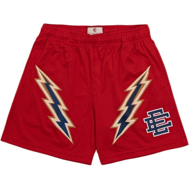 EE. Eric Emanuel-pantalones cortos de playa para hombre y mujer, Shorts deportivos para entrenamiento, gimnasio, trotar, malla, informales, VeranoAzul