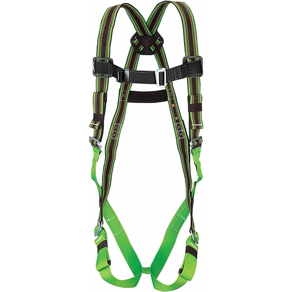 Miller by Honeywell E650-74/XXLGN DuraFlex 650 Series Full-Body Stretchable Harness with 6-Inch Coolmax Back Pad, XX-Large, Green